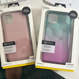 New Bodyguardz iphone 11 Pro Max Cases (Two) Harmony Unicorn and Pink Leather